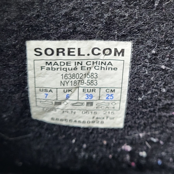 Sorel Waterproof Women's Snow Boots Size 7 Purple Sherpa Trim - Picture 2 of 10